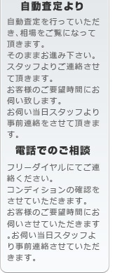 自動査定 電話でのご相談